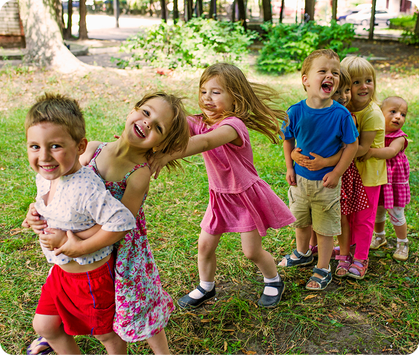 Kids having fun in a park