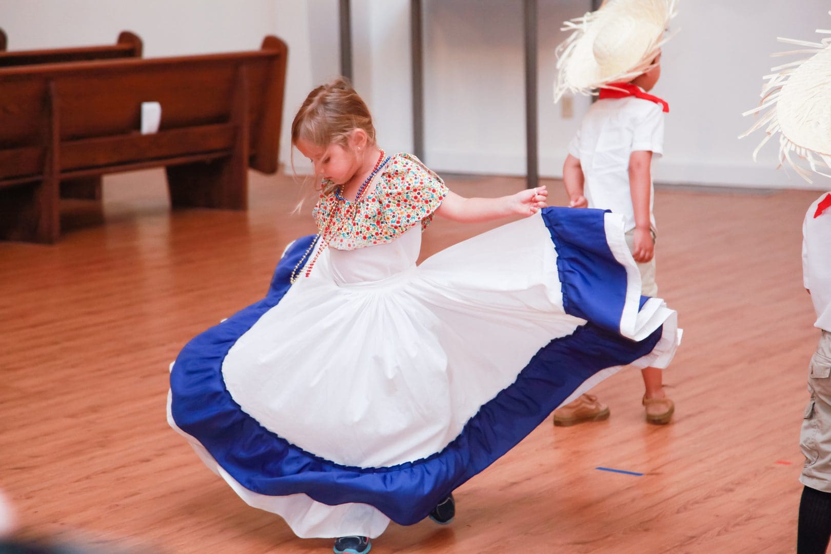 Child dancing in traditional attire